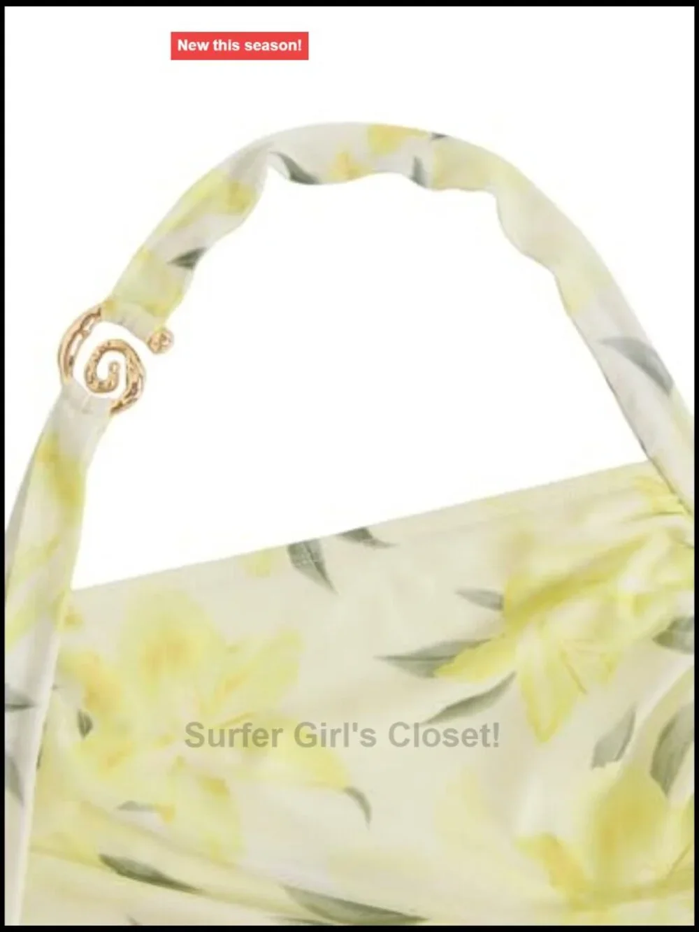 Women's Halter Mini Dress Floral Ruffle Hem Backless Summer